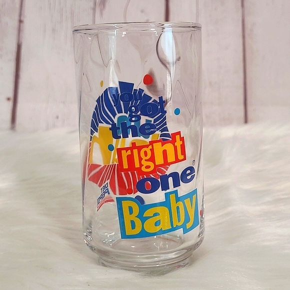 Vintage Diet Pepsi Soda Ray Charles You Got The Right One Baby Crystal Glass Cup - Picture 6 of 14